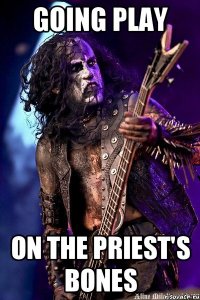GOING PLAY ON THE PRIEST'S BONES
