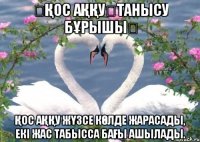 ▵Қос Аққу▵Танысу бұрышы▵ Қос аққу жүзсе көлде жарасады, Екі жас табысса бағы ашылады.