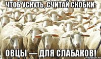 чтоб уснуть, считай скобки: овцы — для слабаков!