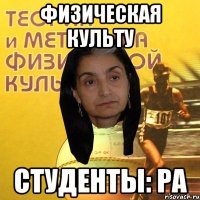 Физическая культу Студенты: РА