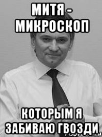 Митя - микроскоп которым я забиваю гвозди