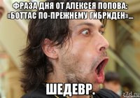 Фраза дня от Алексея Попова: «Боттас по-прежнему гибриден»... Шедевр.