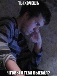 ты хочешь чтобы я тебя выебал?