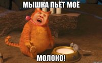 мышка пьёт моё МОЛОКО!