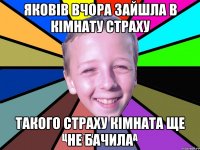 Яковів вчора зайшла в кімнату страху такого страху кімната ще не бачила