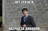 Нет это не я насрал за диваном