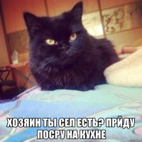  Хозяин ты сел есть? Прйду посру на кухне