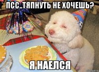 псс..тяпнуть не хочешь? я наелся