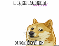 Я один наложил от этой хуйни?