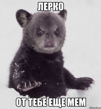 Лерко от тебе еще мем