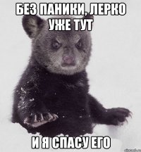 Без паники, Лерко уже тут и я спасу его