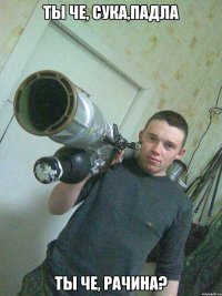 Ты че, сука,падла Ты че, рачина?