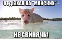 Отдыхая на "майских" - не свинячь!