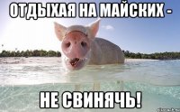 Отдыхая на майских - не свинячь!