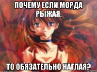 Почему если морда рыжая, То обязательно наглая?