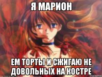 Я Марион Ем торты и сжигаю не довольных на костре
