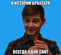 В истории браузера всегда один сайт