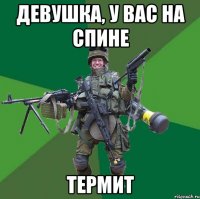 девушка, у вас на спине термит