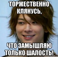 Торжественно клянусь, что замышляю только шалость!