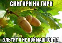 СНИГИРИ НИ ГИРИ УЛЬТЯТ И НЕ ПОЙМАШ (с) ti4