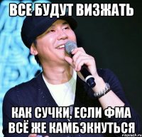 все будут визжать как сучки, если ФМА всё же камбэкнуться
