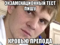 Экзаменационный тест пишу Кровью препода