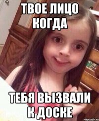 Твое лицо когда тебя вызвали к доске