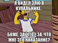 Я видел элю в купальнике.. Боже, за, что? За, что мне это наказание?