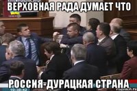 Верховная рада думает что россия-дурацкая страна