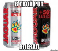 в твой рот влезал