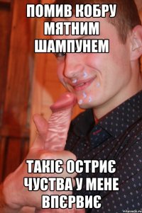 помив кобру мятним шампунем такіє остриє чуства у мене впєрвиє