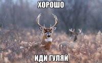 хорошо иди гуляй