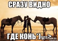 сразу видно где конь*)--->