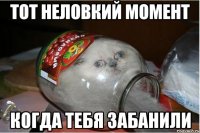 Тот неловкий момент Когда тебя забанили