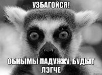 Узбагойся! Обнымы падужку, будыт лэгче