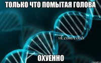 Только что помытая голова охуенно