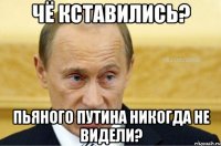 Чё кставились? Пьяного Путина никогда не видели?