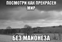 посмотри как прекрасен мир без майонеза