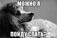 можно я пойду спать?