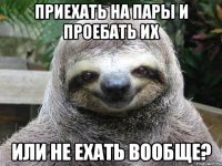 приехать на пары и проебать их или не ехать вообще?