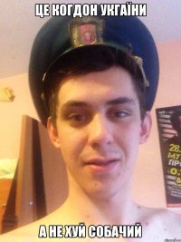 це когдон укгаїни а не хуй собачий