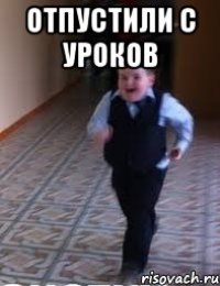 отпустили с уроков 