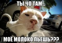 ты чо там... моё молоко пьешь???