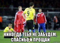  никогда тебя не забудем, спасибо и прощай