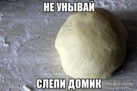 НЕ УНЫВАЙ СЛЕПИ ДОМИК