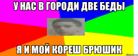 У нас в городи две беды я и мой кореш Брюшик