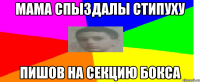 Мама спыздалы стипуху пишов на секцию бокса
