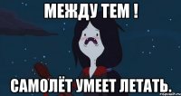 Между тем ! Самолёт умеет летать.