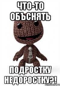 Что-то объснять подростку недоростку?!