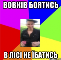 вовків боятись в лісі не їбатись